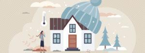 clip art house with winter hat on top