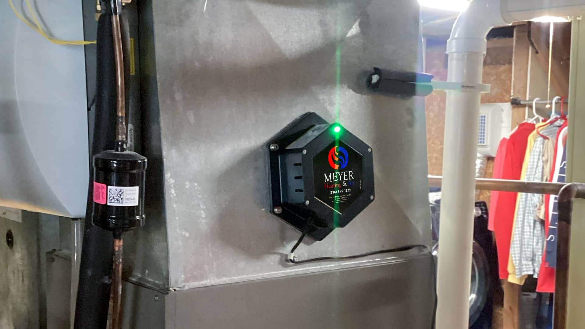 Meyer Heating & Air whole-home air scrubber install